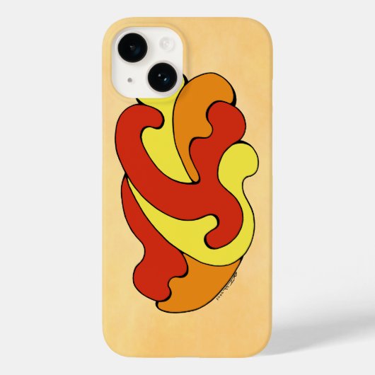 Curven voor omhulling (geel, rood, Oranje) Case-Mate iPhone Case (Achterkant)