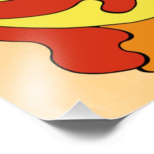 Curven voor omhulling (geel, rood, Oranje) Foto Afdruk (Hoek)