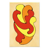 Curven voor omhulling (geel, rood, Oranje) Foto Afdruk (Voorkant)