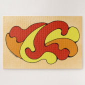 Curven voor omhulling (geel, rood, Oranje) Legpuzzel (Horizontaal)