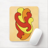 Curven voor omhulling (geel, rood, Oranje) Muismat (Met muis)