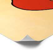 Curven voor omhulling (geel, rood, Oranje) Poster (Hoek)