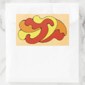 Curven voor omhulling (geel, rood, Oranje) Rechthoekige Sticker (Tas)