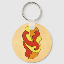 Curven voor omhulling (geel, rood, Oranje) Sleutelhanger