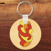 Curven voor omhulling (geel, rood, Oranje) Sleutelhanger (Achterkant)