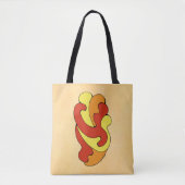 Curven voor omhulling (geel, rood, Oranje) Tote Bag (Voorkant)