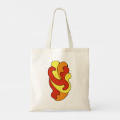 Curven voor omhulling (geel, rood, Oranje) Tote Bag (Achterkant)
