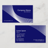 Curven - wit op donkerblauw visitekaartje (Voorkant / Achterkant)