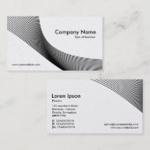 Curven - zwart op wit (goud) visitekaartje (Voorkant / Achterkant)