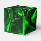 Curves and folds green nickeled on dark background bedankdoosjes (Achterkant)