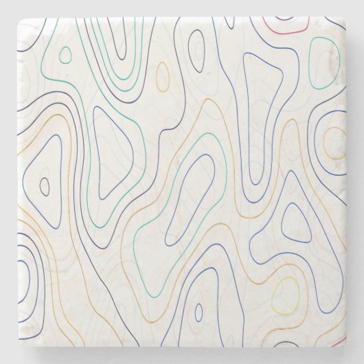 Curves Stenen Onderzetter (Voorkant)