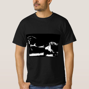 Curvet Horse Trendy Modern Pop Art Sjabloon Mannen T-shirt