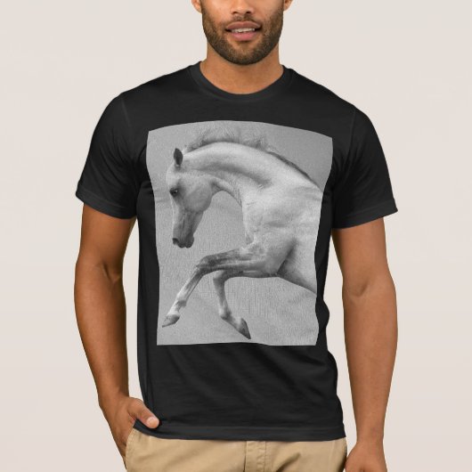 Curvet Paard Mannen Bella+Canvas Korte Mouw T-shirt (Voorkant)