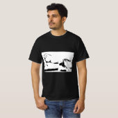 Curvet Paard Pop Art Sjabloon Mannen Modern Trendy T-shirt (Voorkant volledig)