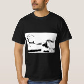 Curvet Paard Pop Art Sjabloon Mannen Modern Trendy T-shirt (Voorkant)