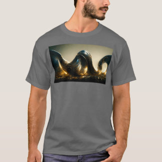 Curvey Metallic Waves T-shirt