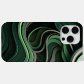 Curvilineair abstract in groen en grijs Case-Mate iPhone case (Achterkant (horizontaal))