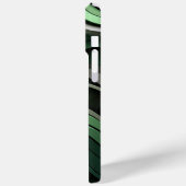 Curvilineair abstract in groen en grijs Case-Mate iPhone case (Achterkant / Links)