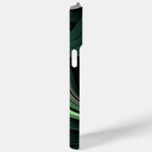 Curvilineair abstract in groen en grijs Case-Mate iPhone case (Achterkant / Rechts)