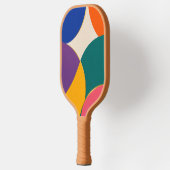 Curvilineaire Odyssee Moderne Kunst Abstract Pickl Pickleball Paddle (Links)