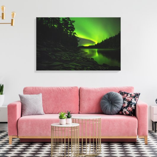 Curving Aurora Canvas Afdruk (Insitu (Woonkamer))