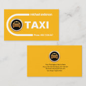 Curving Destination Transport Routes Yellow Taxi Visitekaartje (Voorkant / Achterkant)
