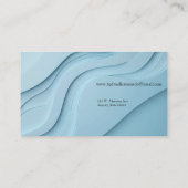 Curving formulieren in blauw met kopieerruimte visitekaartje (Achterkant)
