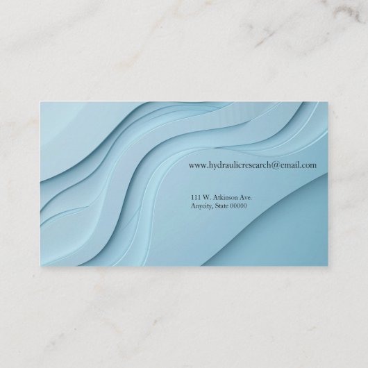 Curving formulieren in blauw met kopieerruimte visitekaartje (Achterkant)