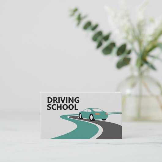 Curving Road - Driving School Visitekaartje (Staand voorkant)