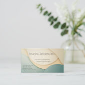 Curving vormen achtergrond in subtiele kleuren visitekaartje (Staand voorkant)