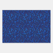 Curvy Afro-Amerikaanse Vrouw Glam Blauw Verjaardag Inpakpapier Vel (Voorkant 2)