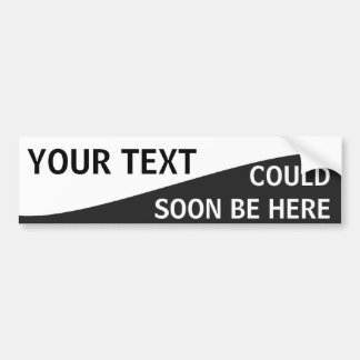 Curvy Black en White Sjabloon Bumpersticker