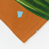 Curvy, Black Woman, Houseplant, Oranje & blauw Fleece Deken (Hoek)