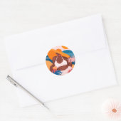 Curvy Black Woman, klaar voor bedekking Ronde Sticker (Envelop)