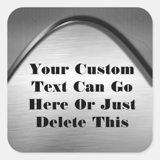 Curvy Brushed Metal Look Stickers (Voorkant)