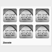 Curvy Brushed Metal Look Stickers (Vel)