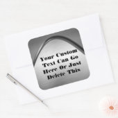 Curvy Brushed Metal Look Stickers (Envelop)