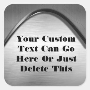 Curvy Brushed Metal Look Stickers