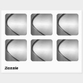 Curvy Brushed Metal Look Stickers (Vel)