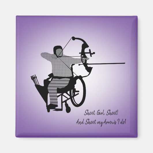 Curvy Girl Muslim Archer Magnet (Voorkant)