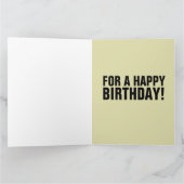 CURVY GIRL OVERGEZIEN BIRTHDAY KAART VOOR HEM (Binnen)