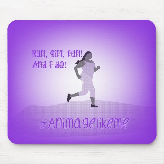 Curvy Girl Runner Mouse Mat Muismat (Voorkant)