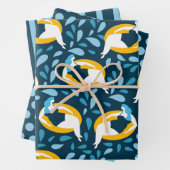 Curvy Girl Swimming Wrapping Paper Set (In situ)