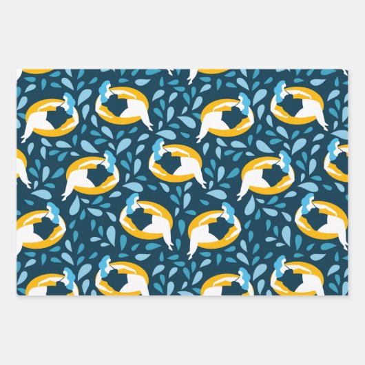 Curvy Girl Swimming Wrapping Paper Set (Voorkant)