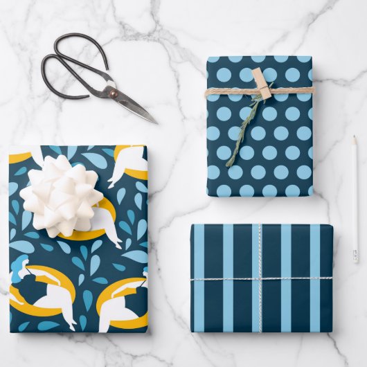 Curvy Girl Swimming Wrapping Paper Set (Voorkant)
