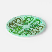 Curvy Green Retro Dinner Bord (Gekanteld)