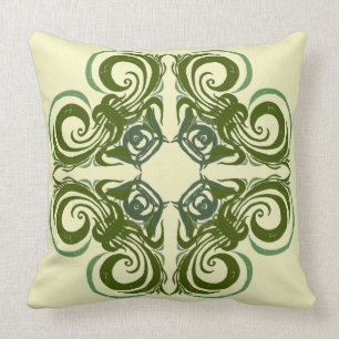 Curvy Green Retro Kussen