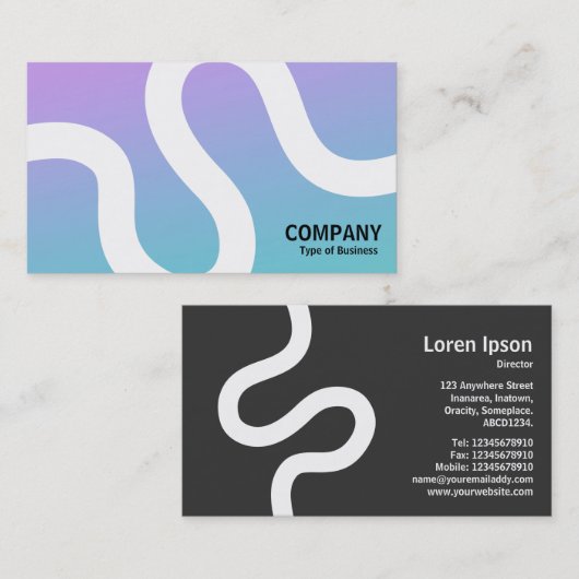Curvy Line 02a - Zachte gradiënten Visitekaartje (Voorkant / Achterkant)