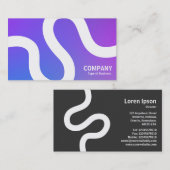 Curvy Line 02a - Zachte gradiënten Visitekaartje (Voorkant / Achterkant)