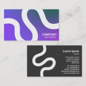 Curvy Line 02a - Zachte gradiënten Visitekaartje (Voorkant / Achterkant)